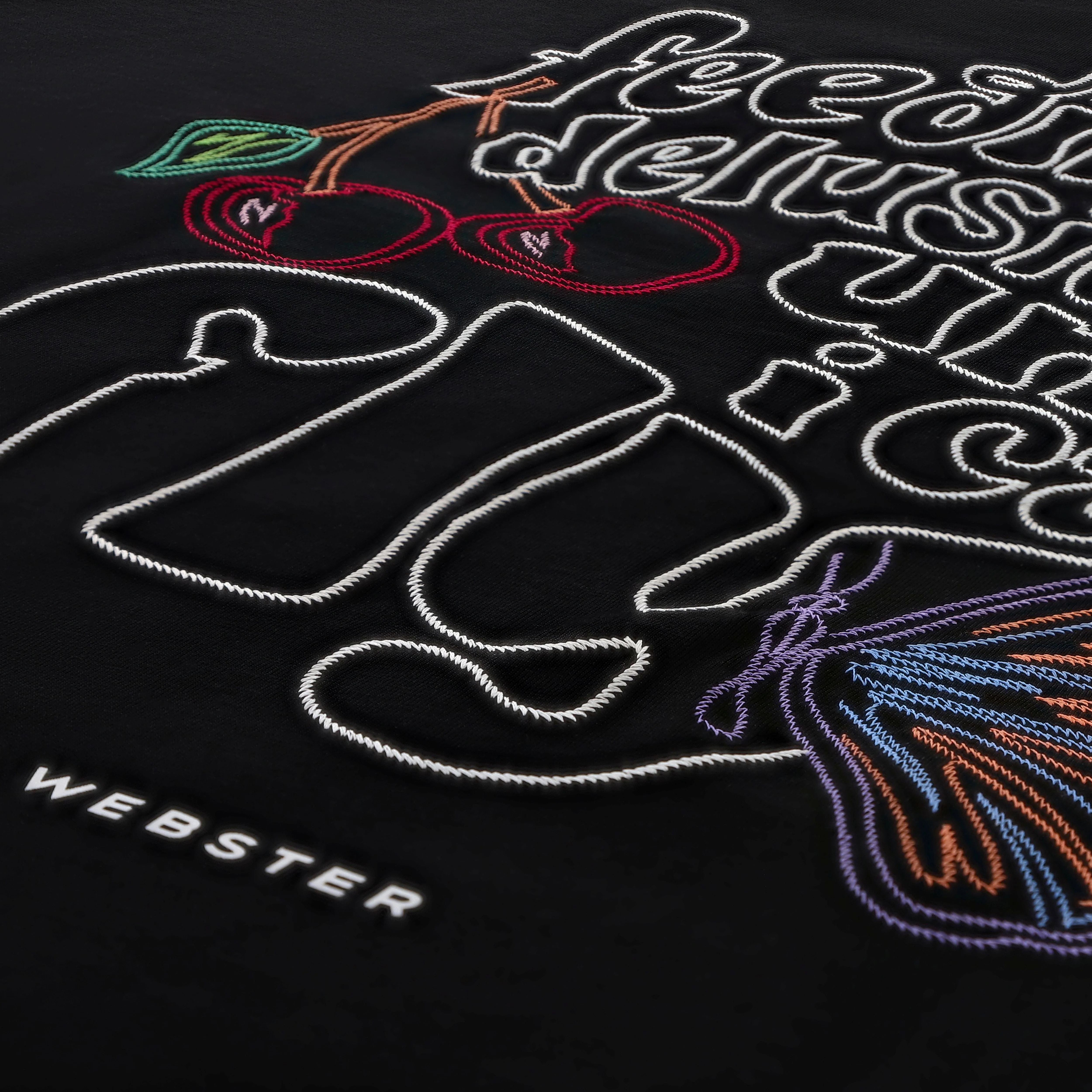 Feeding My Delusion Embroidery Oversized T-Shirt - Image 4