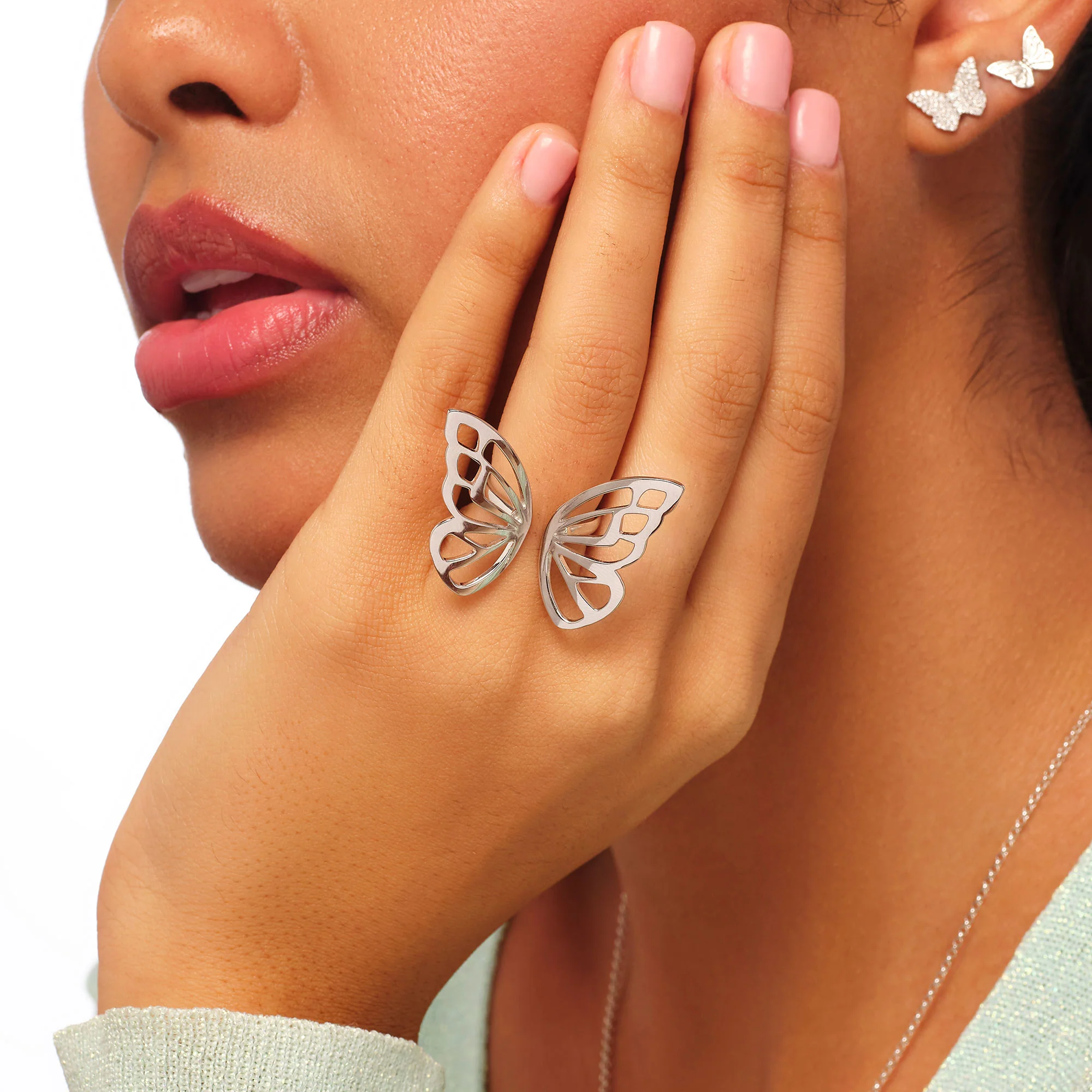 Mariposa Silver Open Ring - Image 3