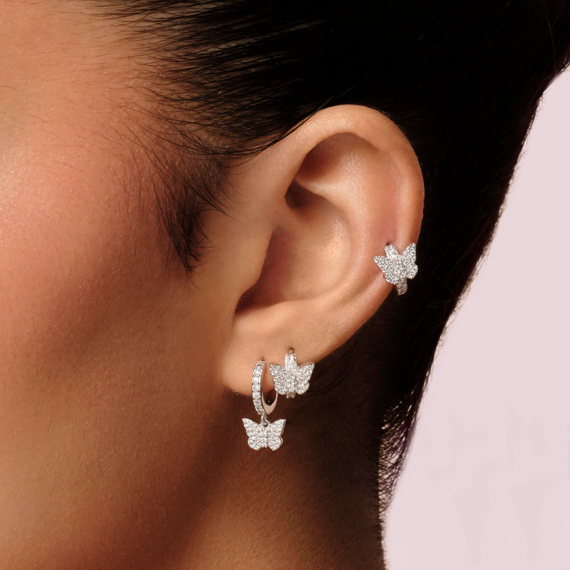 Papillon Huggies Earrings - Image 3