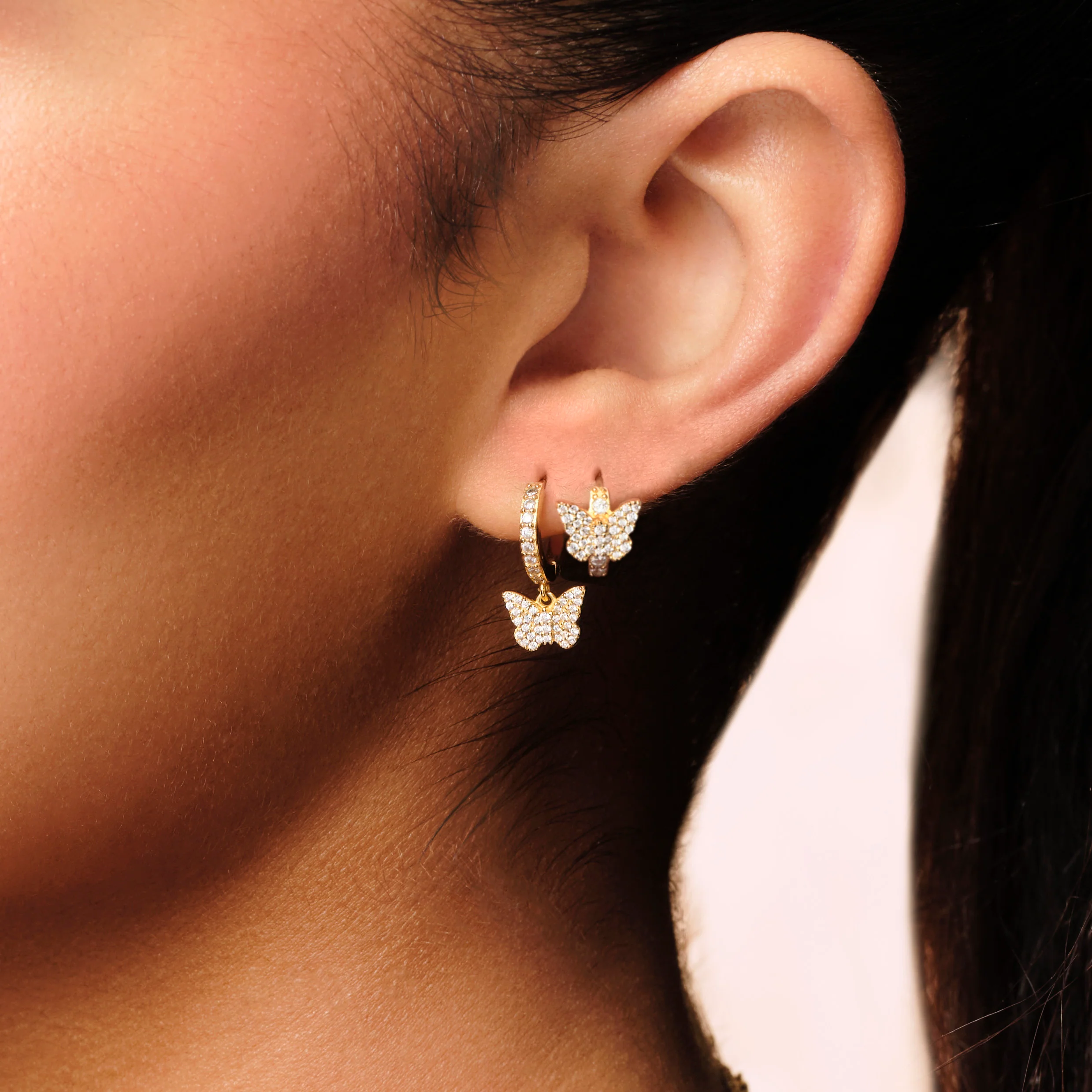 Papillon Huggies Earrings - Image 3