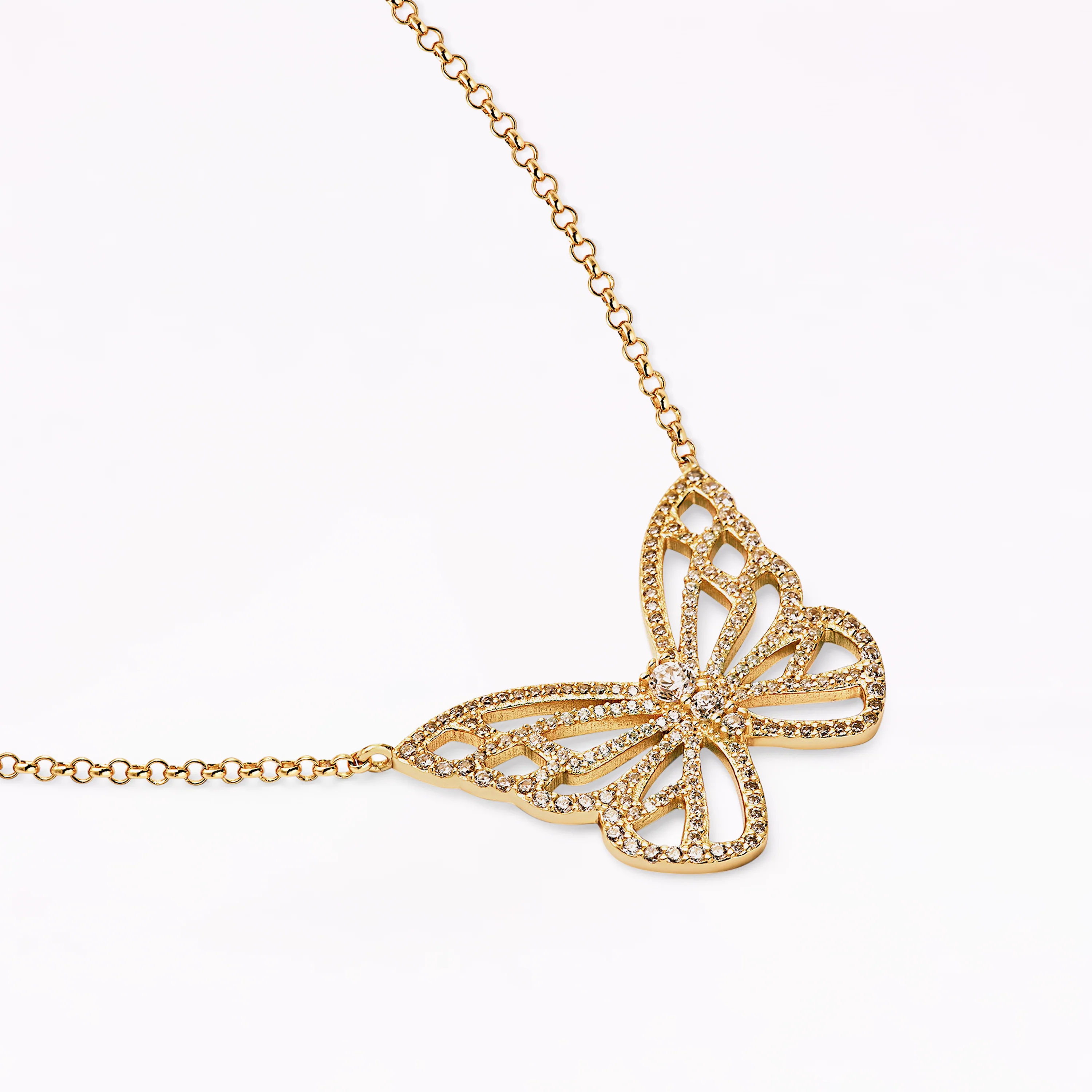 Papillon Gold Classic Pendant Necklace - Image 3