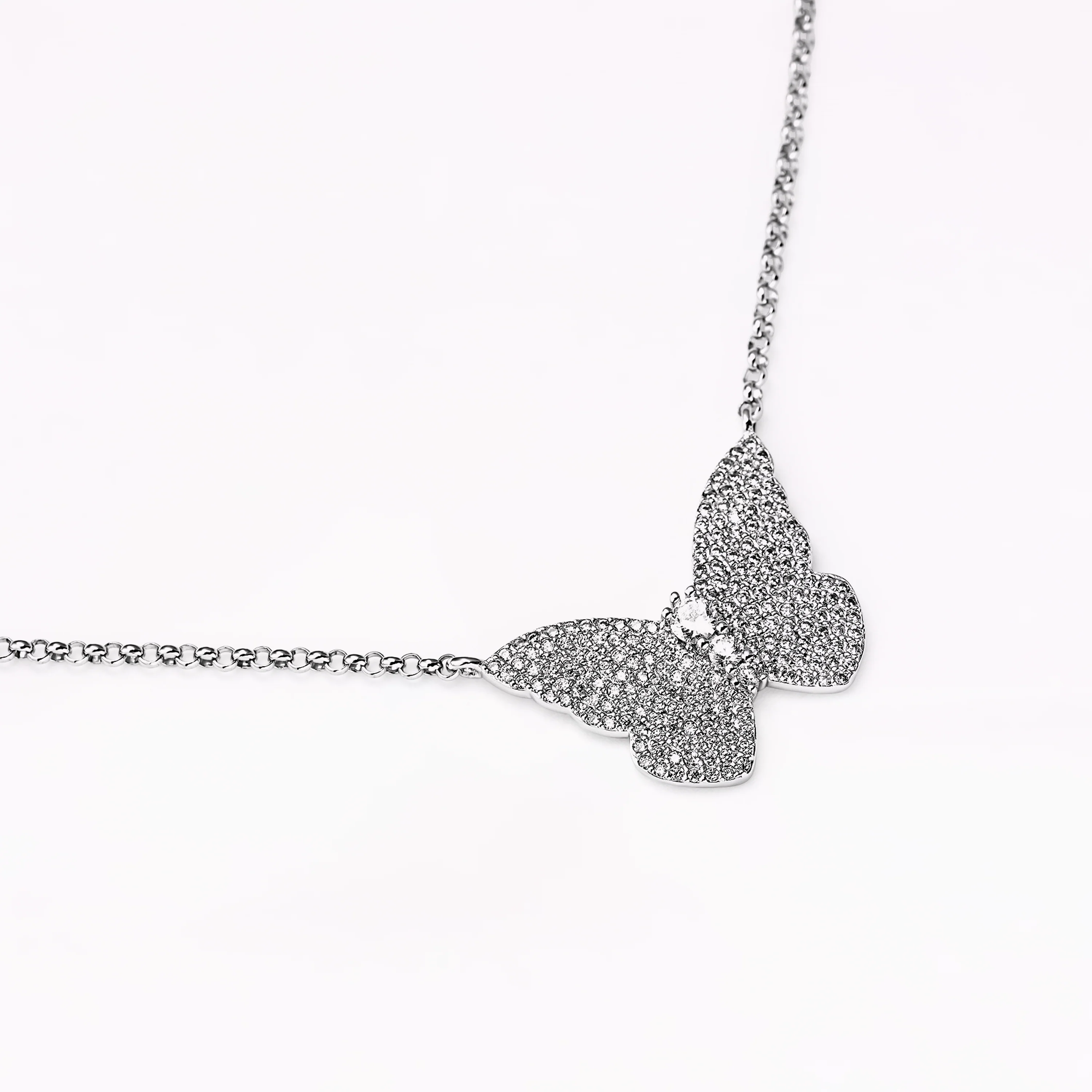 Papillon Silver Pendant Necklace - Image 3